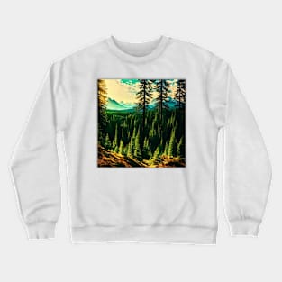 Background Beautiful Forest Crewneck Sweatshirt